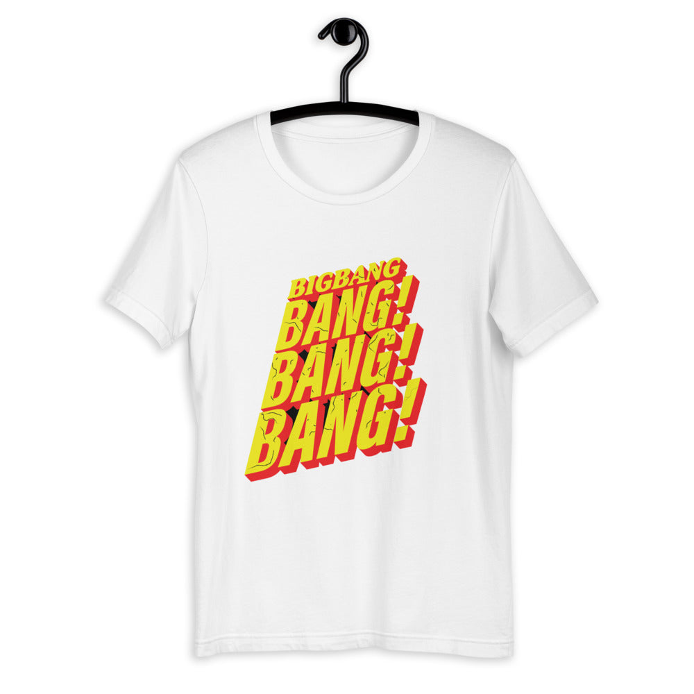 Close-up view of the fabric of the BIGBANG Action Short-Sleeve Unisex T-Shirt, showcasing it as a trendy Big Bang Shirt Kpop.
