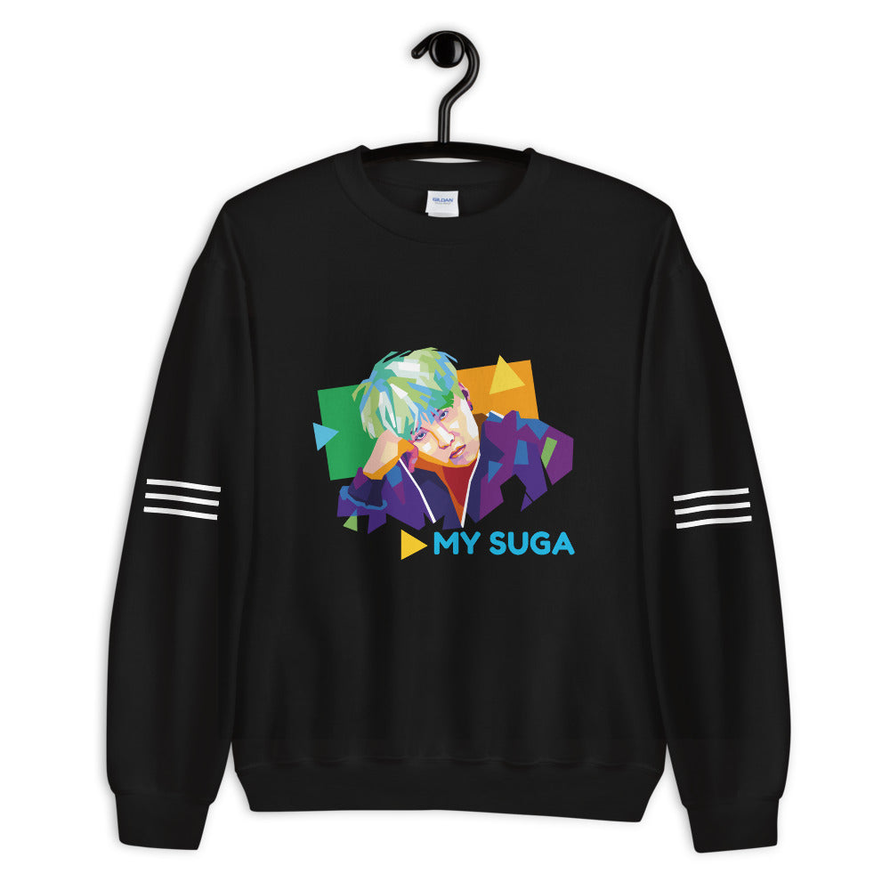 Unisex Suga Tribute Cropped Hoodie - Cute, Soft, Pre-Shrunk Sweatshirt for BTS Fans