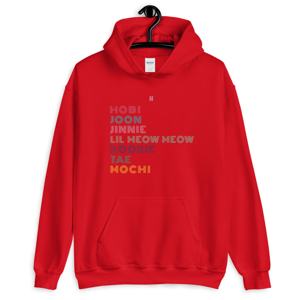 Bts hot sale red hoodie