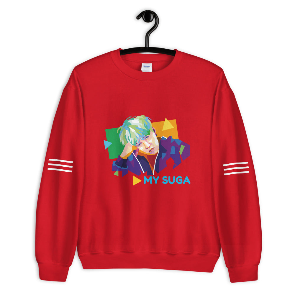Unisex Suga Tribute Cropped Hoodie - Cute, Soft, Pre-Shrunk Sweatshirt for BTS Fans