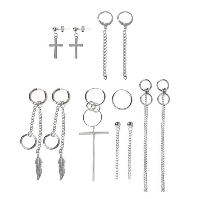 12  BTS-style earrings (gift bagged)