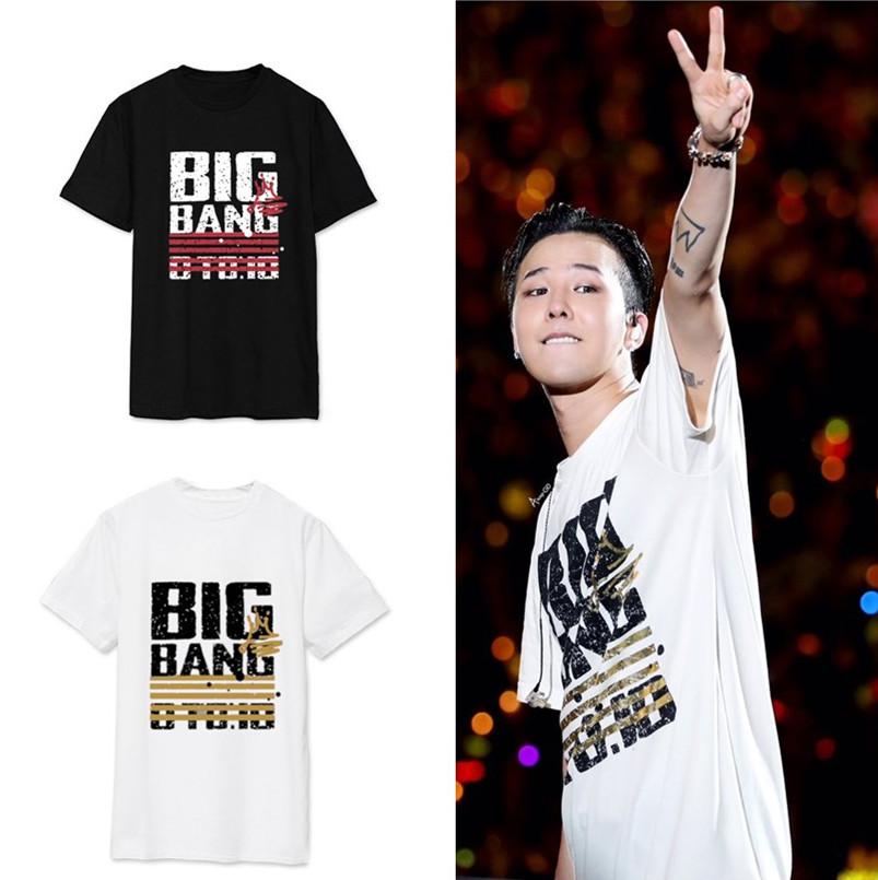 Big Bang MADE tour tee in black featuring bold lettering. Perfect big bang shirt kpop for fans.