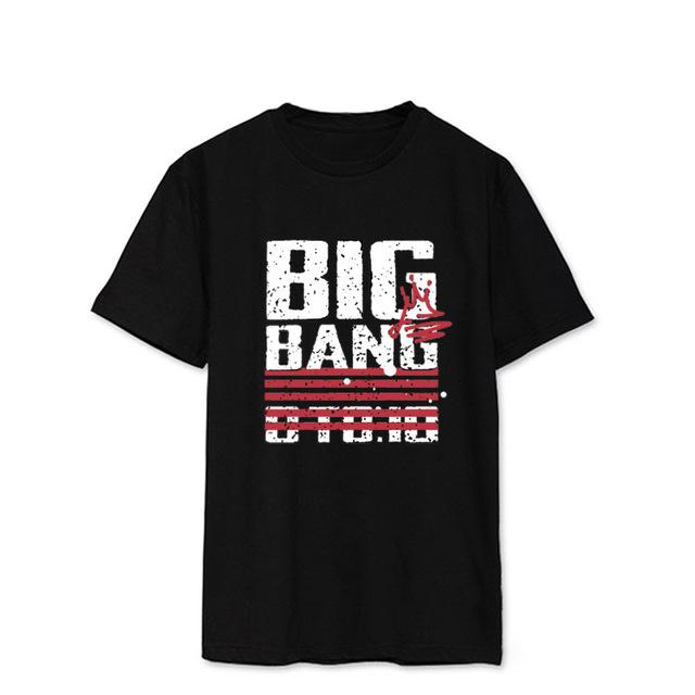 Big Bang MADE tour tee in black featuring bold lettering. Perfect big bang shirt kpop for fans.