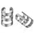 3 rings cartilage Kpop-style earrings