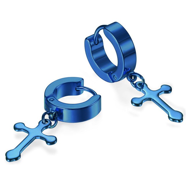 Short Cross Kpop Earrings