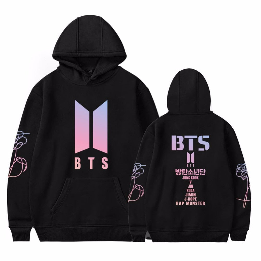BTS Tour Black &amp; Pink Gradient Hoodie