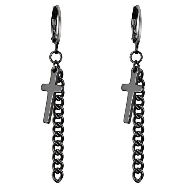 Jewelry Trends Sterling Silver and Black Onyx Celtic Cross Dangle Earr |  Jewelry Trends