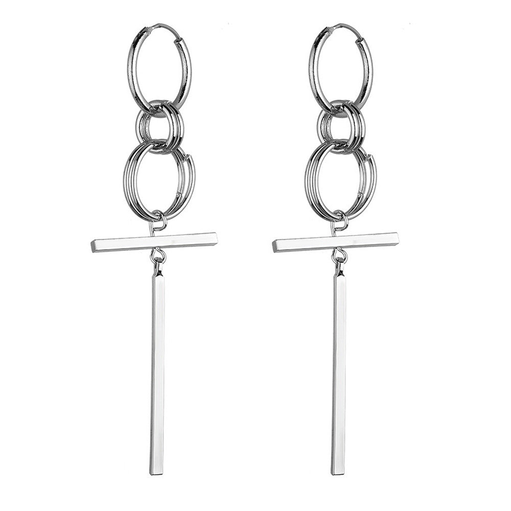 BTS V Taehyung Dangling Cross Kpop K-pop Earrings - Hello