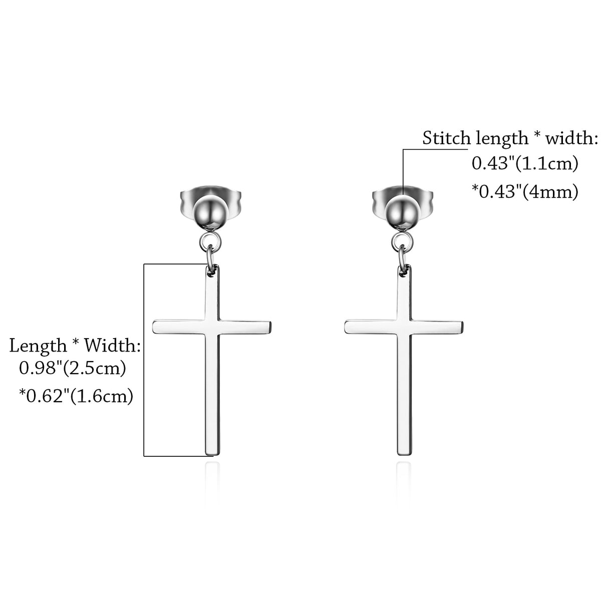 Simple Cross K-pop earrings (G-Dragon style)