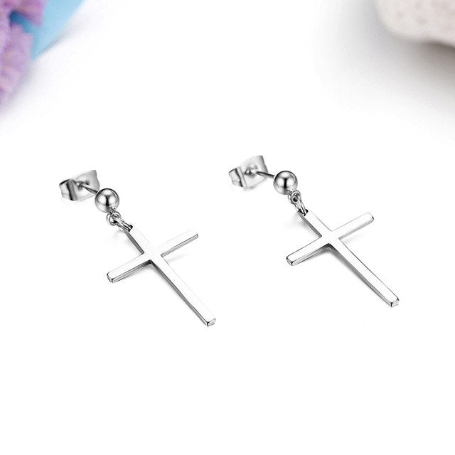 Simple Cross K-pop earrings (G-Dragon style)