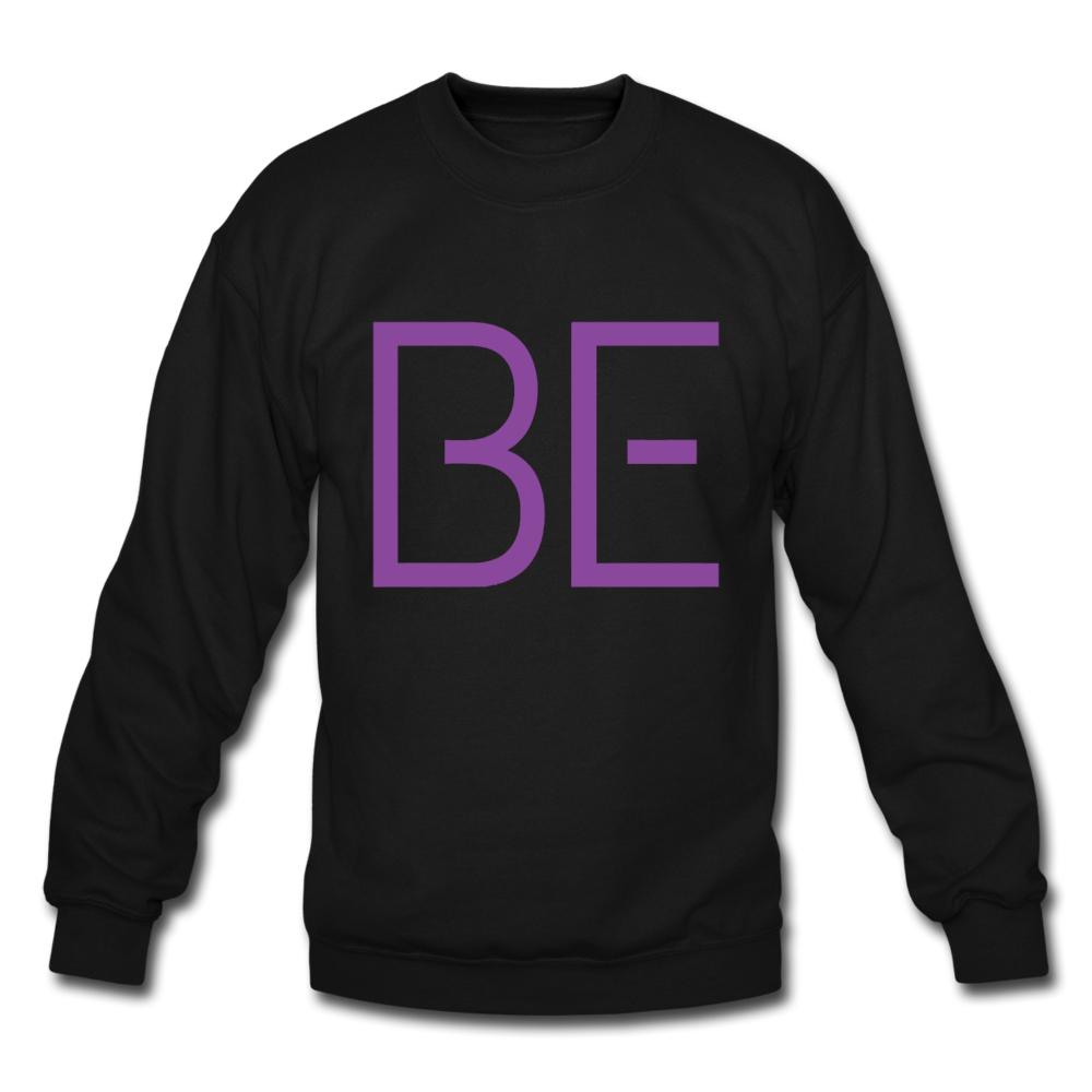 Purple "BE" Crewneck Sweatshirt - black