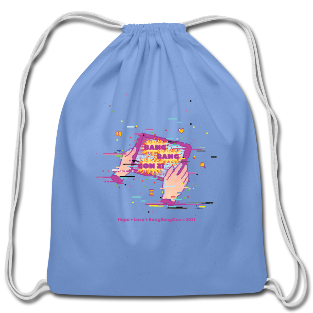 Bbc2021 Cotton Drawstring Bag - carolina blue