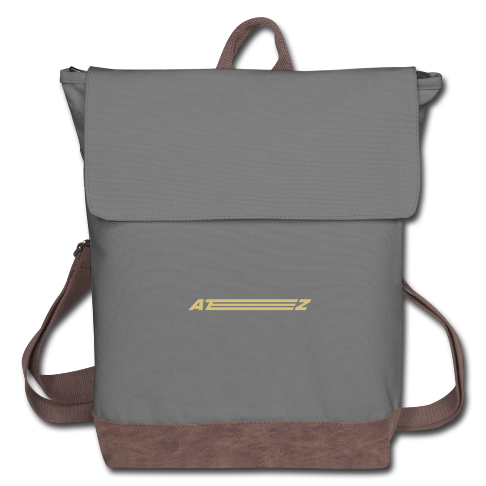 Ateez Canvas Backpack - gray/brown