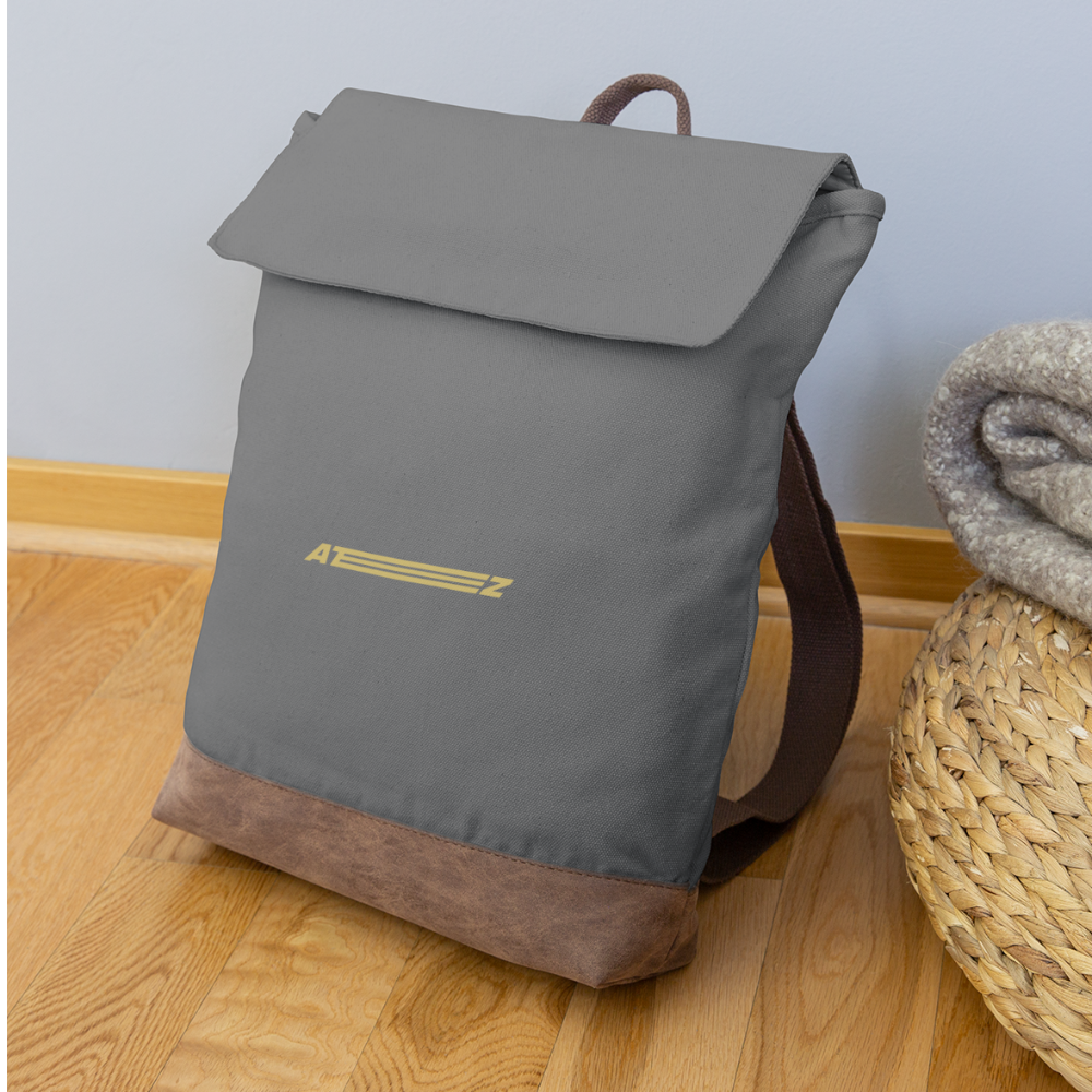 Ateez Canvas Backpack - gray/brown