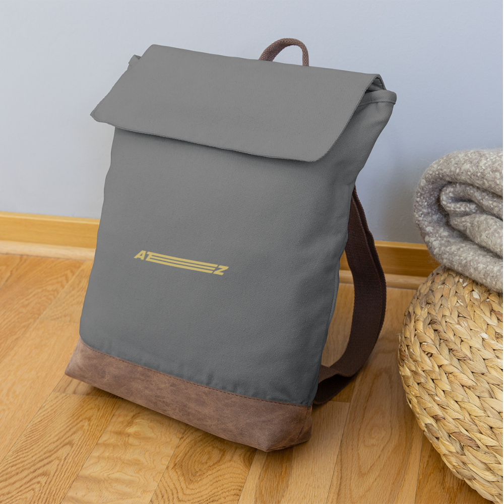Ateez Canvas Backpack - gray/brown