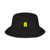 Yellow Army Bucket Hat - black