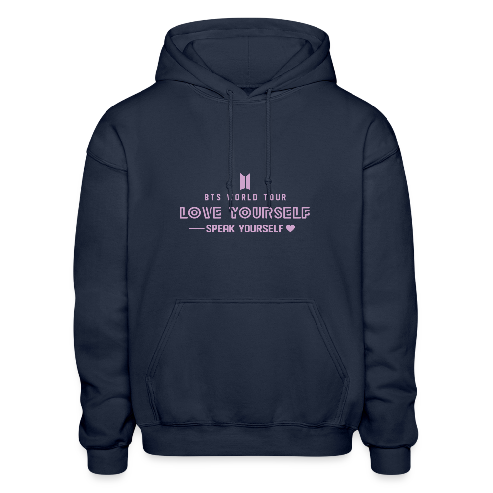 LOVE YOURSELF Adult Hoodie - navy