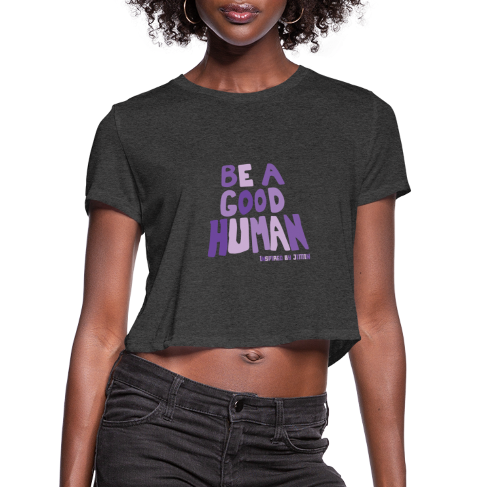 Women&#39;s Cropped T-Shirt - deep heather