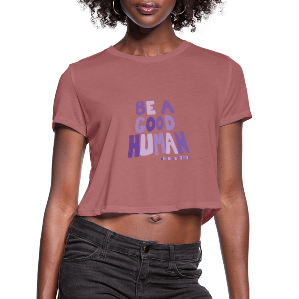 Women's Cropped T-Shirt - mauve