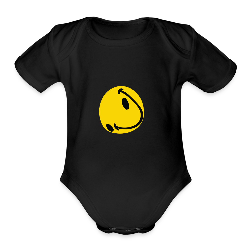 Organic Short Sleeve Baby Bodysuit - black