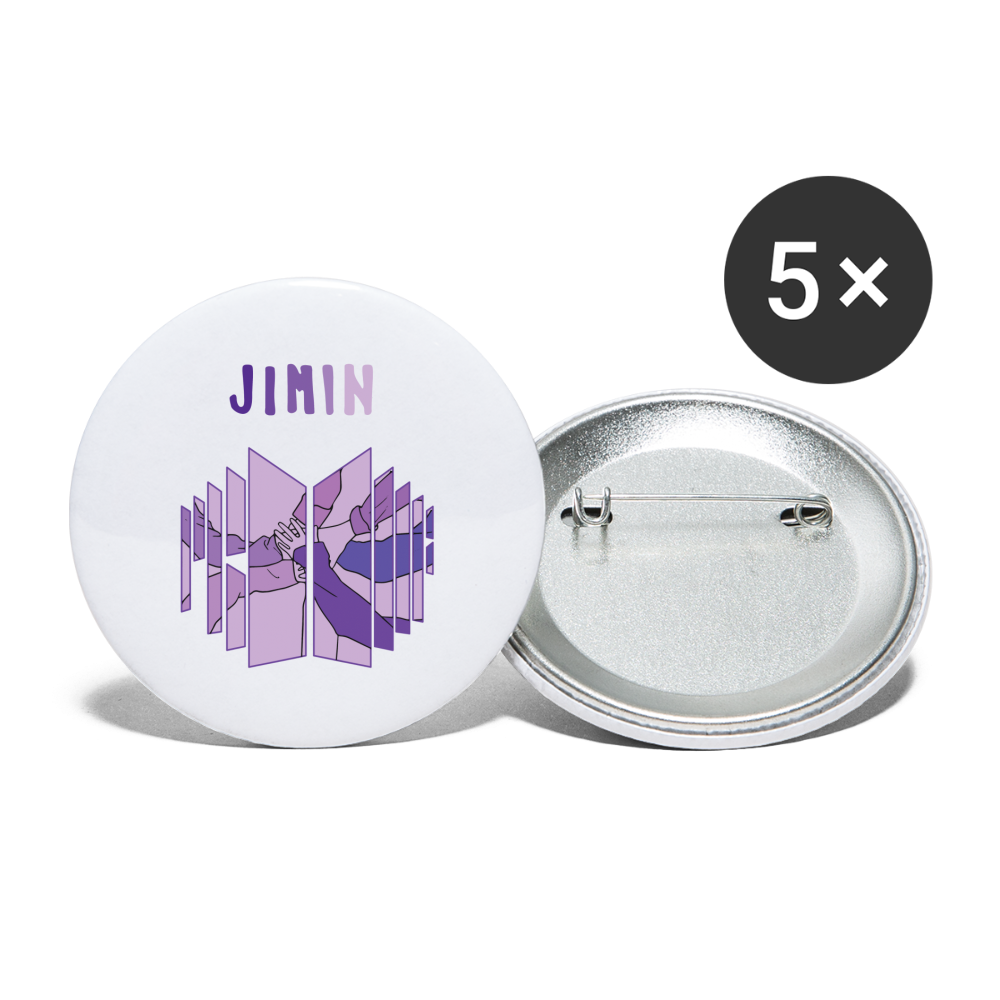 Buttons small 1'' (5-pack) - white