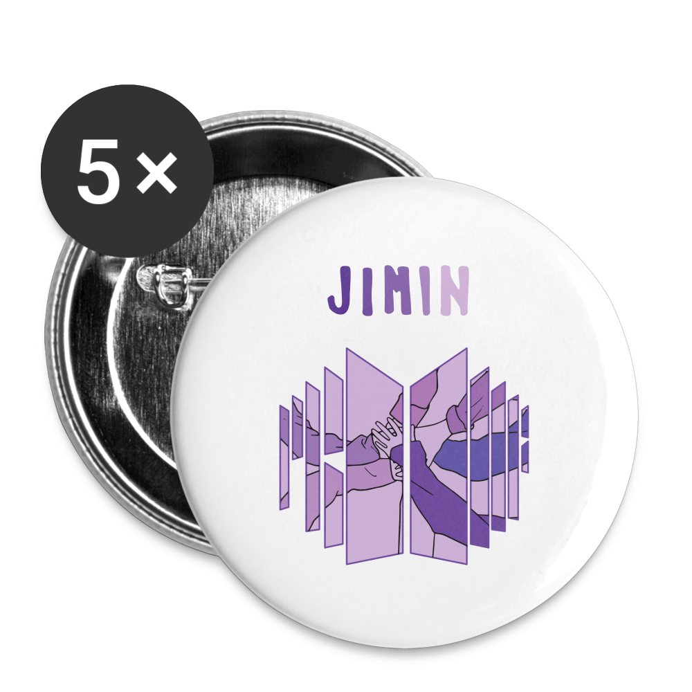 Buttons small 1'' (5-pack) - white